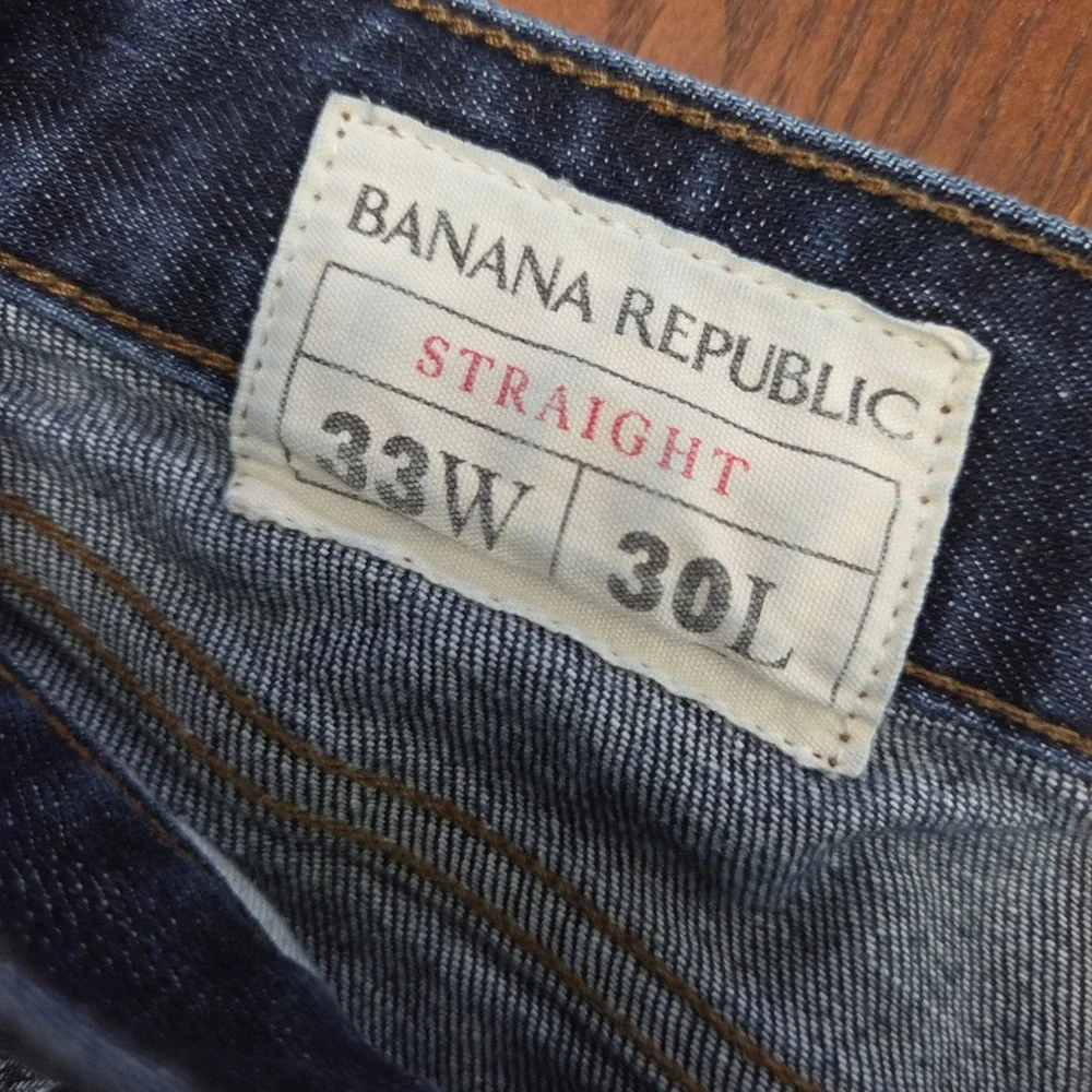 Banana Republic Straight Jeans 33x30 Dark Wash‎ Stretch